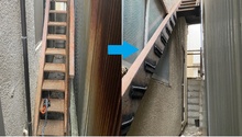 鉄骨階段の撤去工事